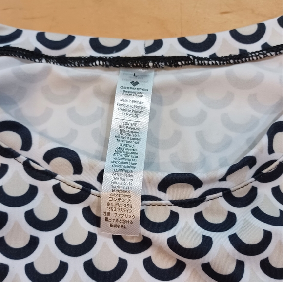 Obermeyer Discover Crew Long Sleeve Base Layer In Nome's Geo Size L - Picture 6 of 9